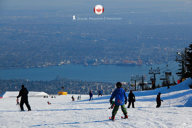 掉入溫哥華市景的無邊際滑雪場  二訪放晴的 Grouse Mountain